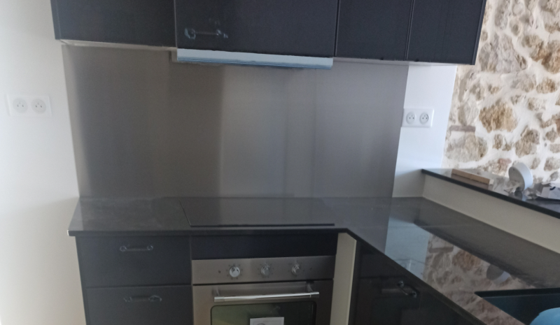 Crédence sur mesure en inox